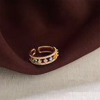 Light Luxury Color Zircon Ring - Viexta