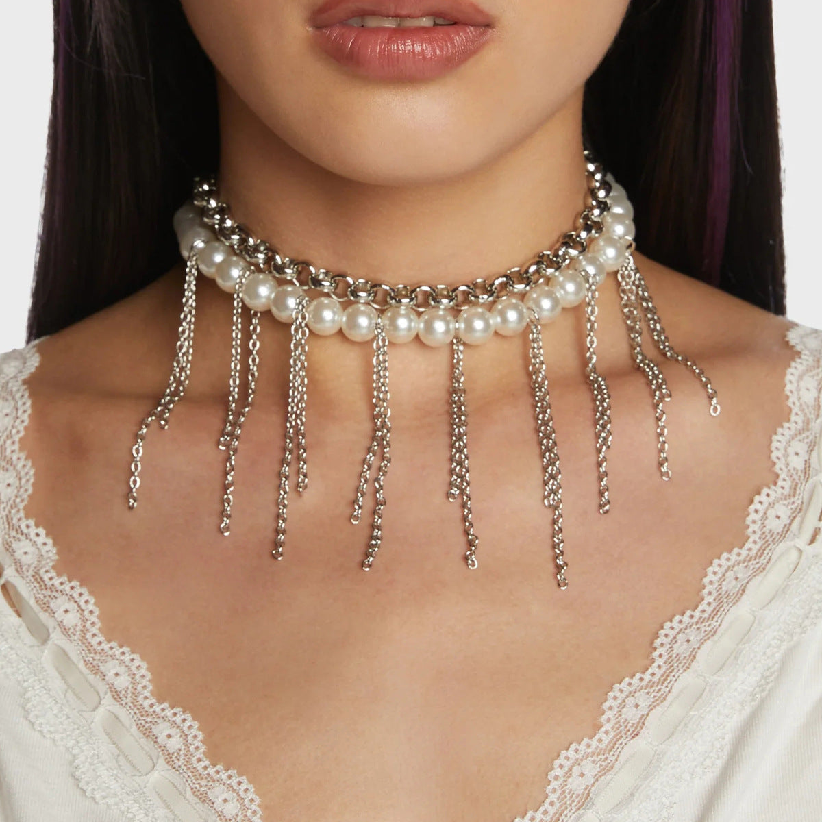 pearl-tassel-double-layer-retro-necklace