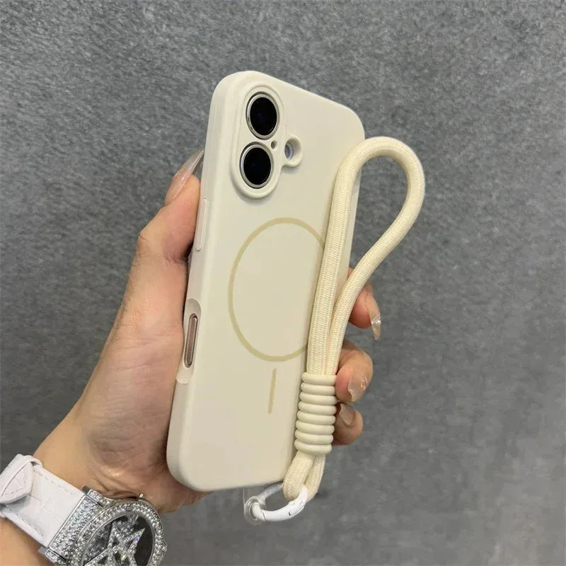 Silicone Magnetic Suction Lanyard iPhone Case - Viexta