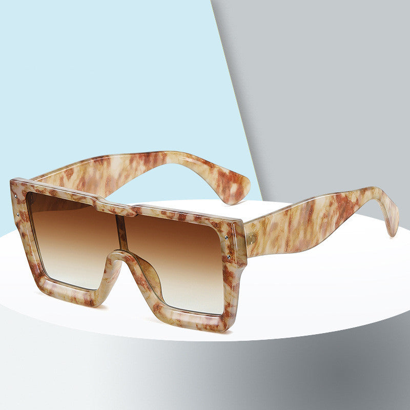 Large-frame One-piece Square-frame Sunglasses