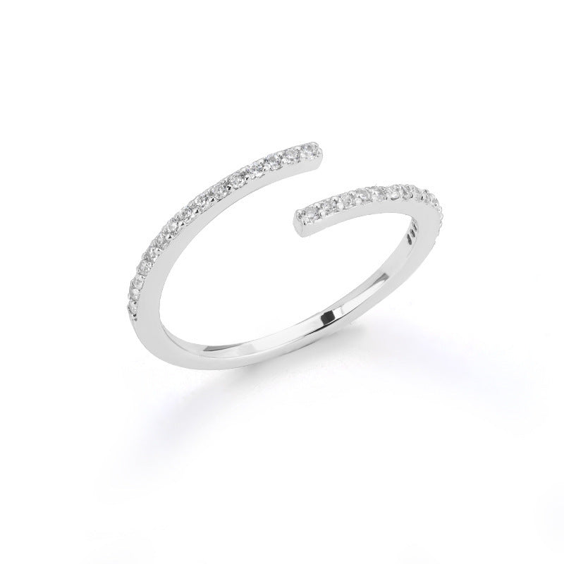 Cold Micro-set Zircon Adjustable Ring