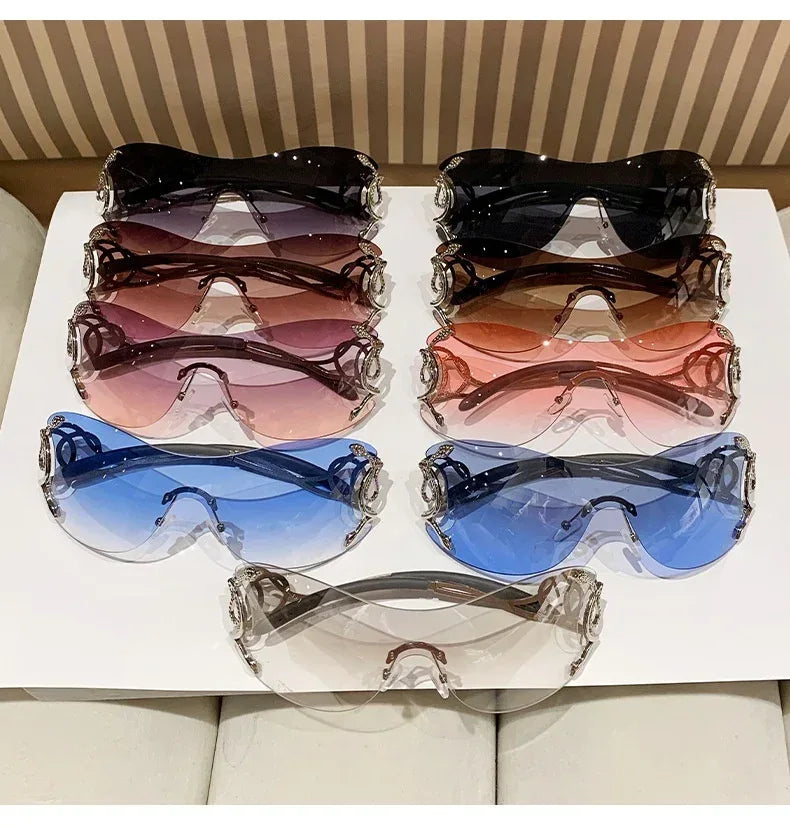Lingsnake Metal Frameless Lux Sunglasses - Viexta
