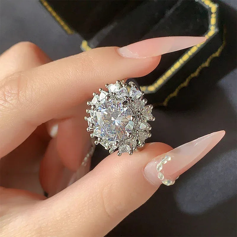 American Flower Diamond Ring - Viexta