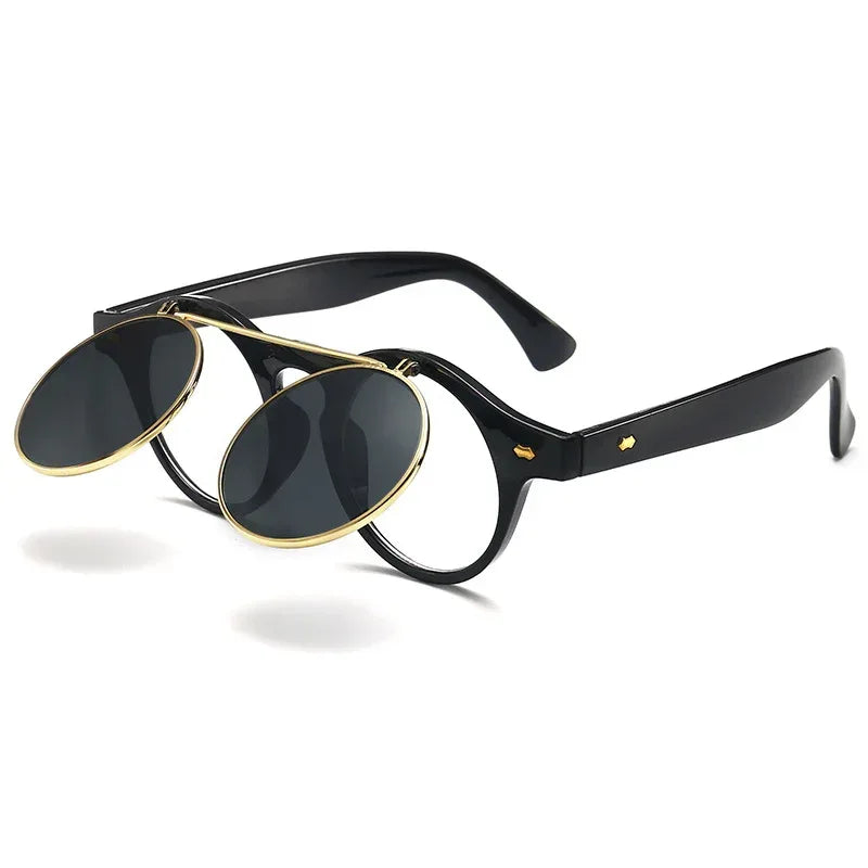 Women's Plastic Retro Flip Sunglasses - Viexta
