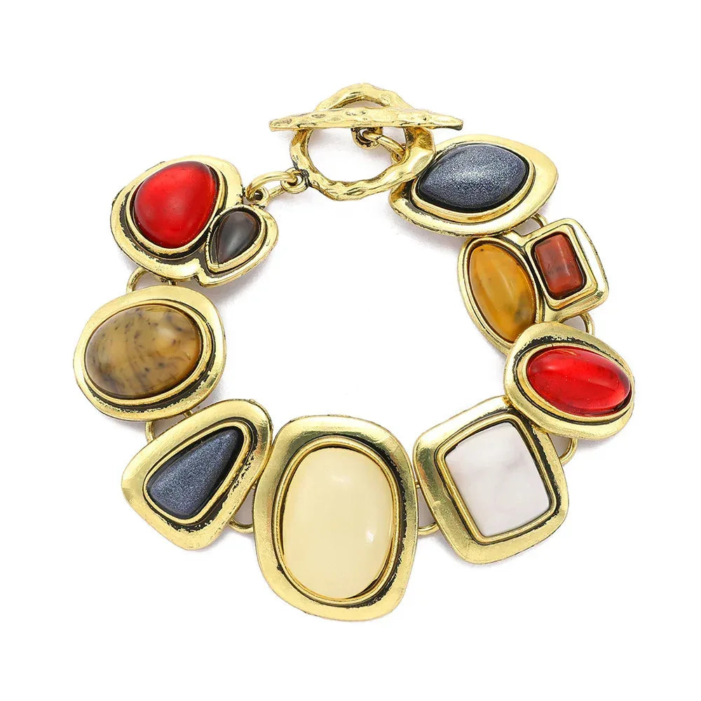 natural-stone-geometric-crystal-glass-bracelet - Viexta