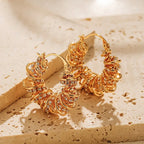 Spring Winding Design Earrings - Viexta