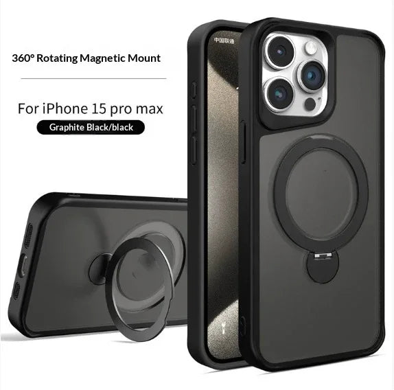 Magnetic Rotating Stand iPhone Case Pivot Swivel Protective Cover