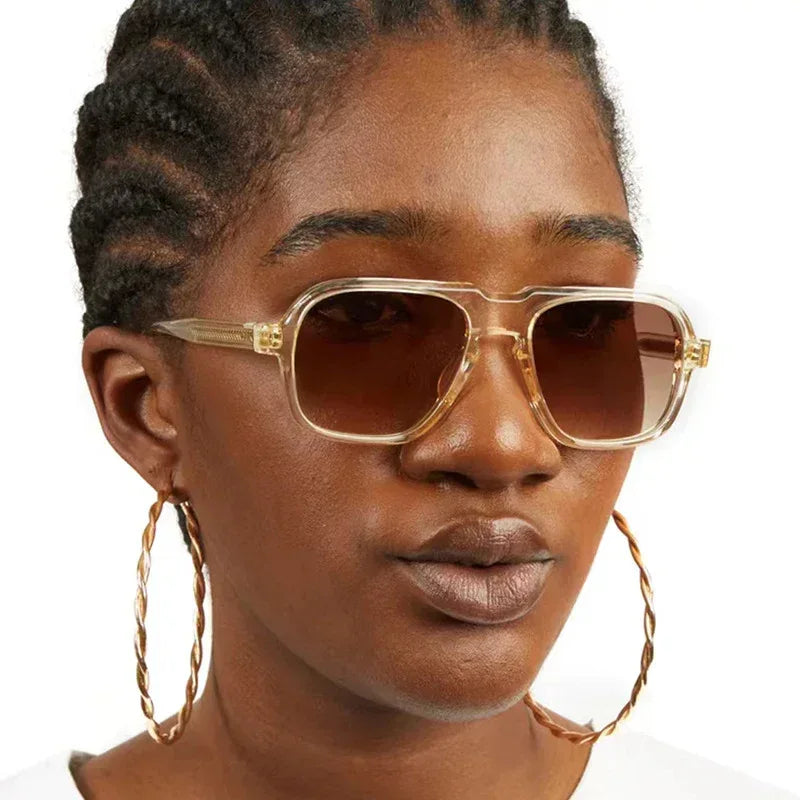 Vintage With Large Rims Sunglasses Men And Women - Viexta