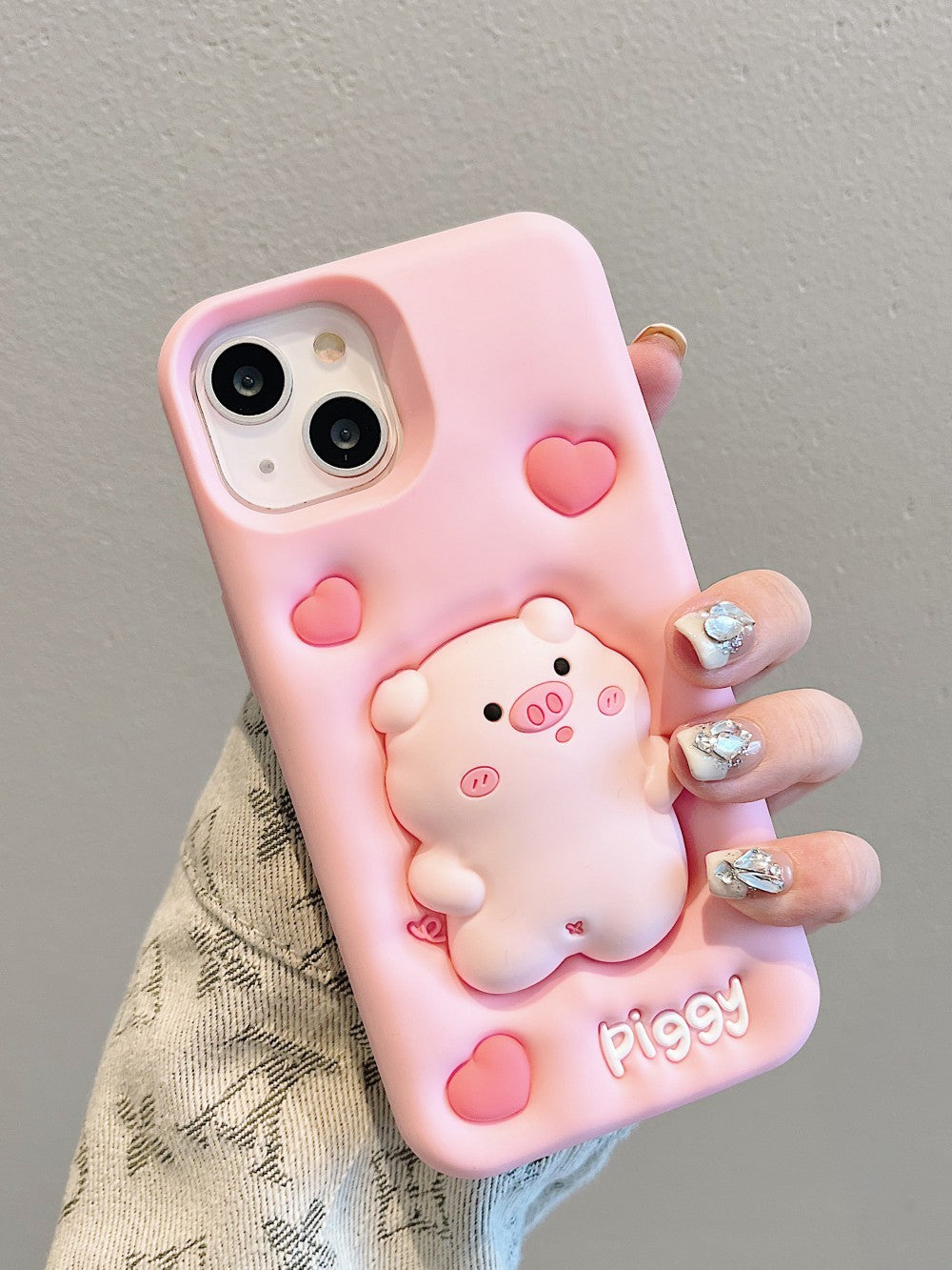 Expansion Pinch Pig Soft Silicone Cover iPhone Case