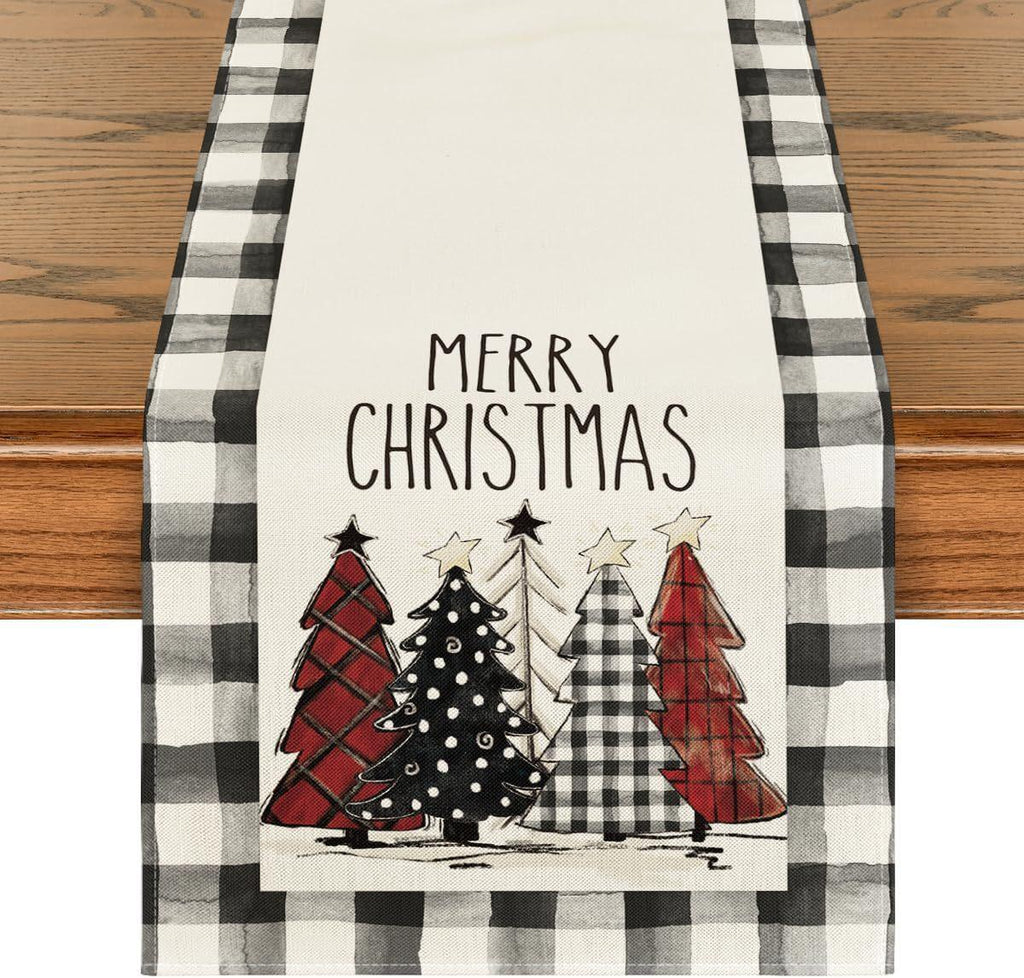 christmas-trees-merry-xmas-table-runner - Viexta