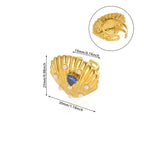 Stainless Steel Pearl Zircon Ring For Women - Viexta