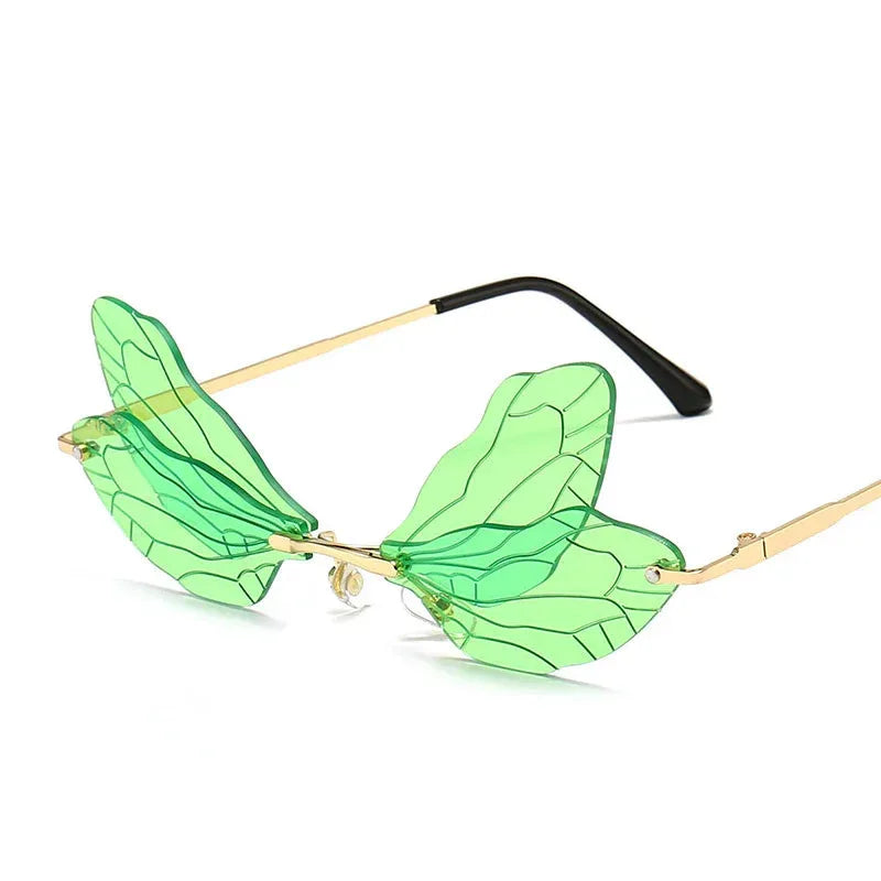 Dragonfly Wings Frameless Sunglasses - Viexta