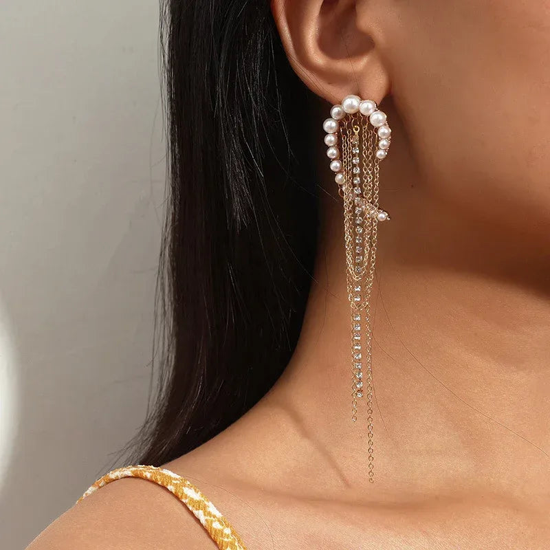 Pearl Hanging Earrings - Viexta