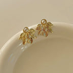 Retro Hong Kong Golden Versatile Earrings - Viexta