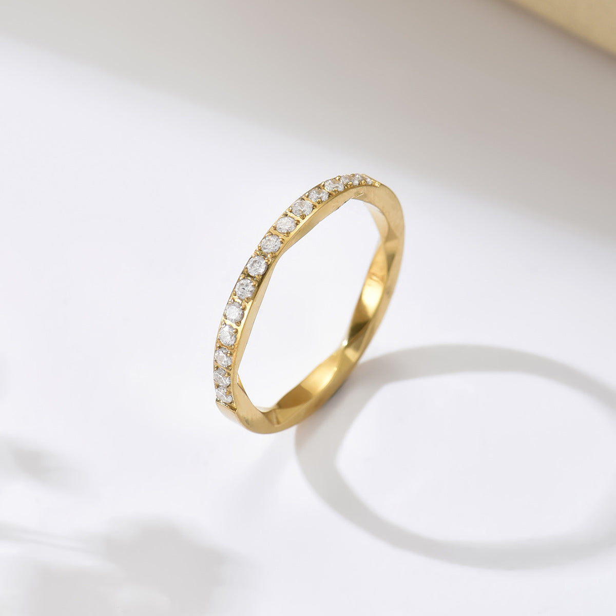 Multicolor Zircon-Inlaid Ring For Women