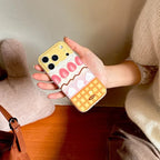Yellow Plaid Strawberry Silicone iPhone Case - Viexta