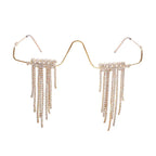 Frameless Metal Long Diamond Pendulum Glasses - Viexta