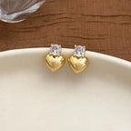 Glossy 3D Heart Earrings - Viexta