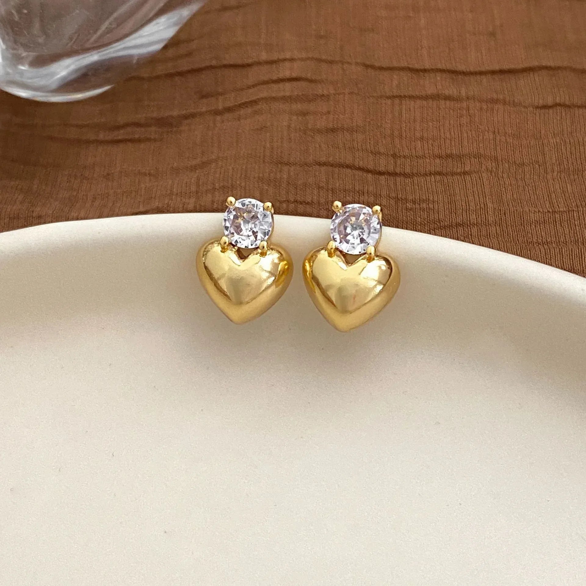 Glossy 3D Heart Earrings - Viexta