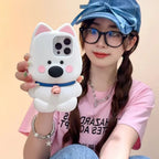 cartoon-cute-bell-little-white-dog-iphone-case - Viexta