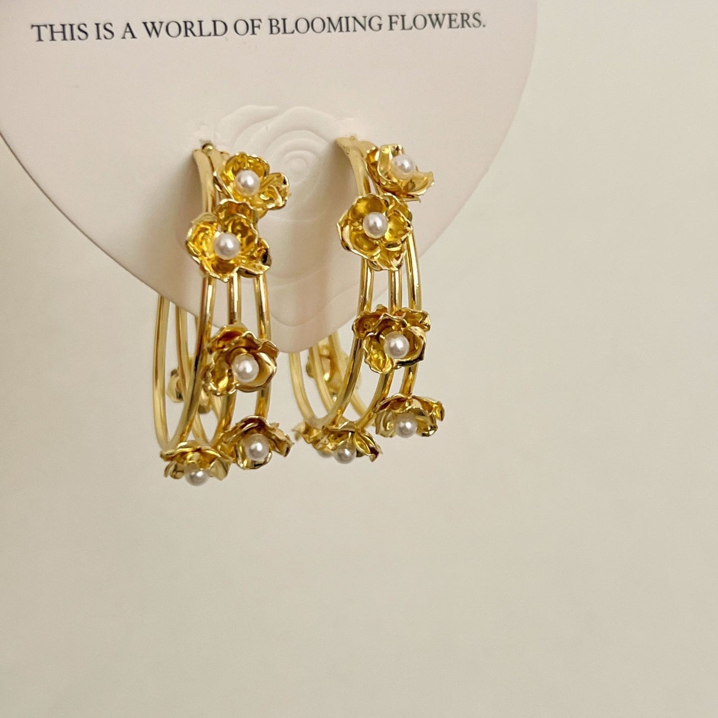 Retro Hong Kong Golden Versatile Earrings