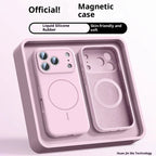 Fine Circle Magnetic iPhone Case Liquid Silicone - Viexta