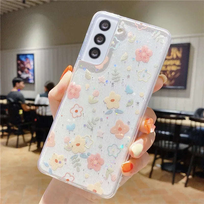 minimalist-floral-samsung-case - Viexta