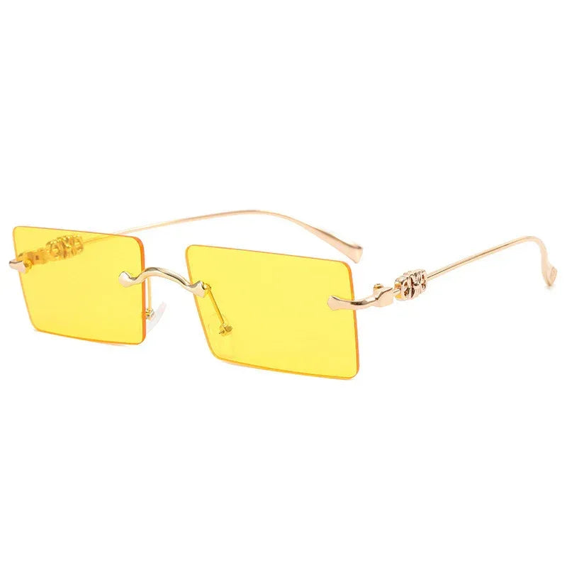 Fashion Rimless Cut Edge Gradual Sunglasses - Viexta