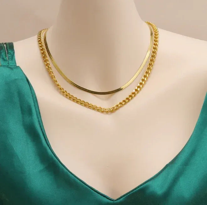 Multilayer Chain Snake Bone Chain - Viexta