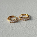 Titanium Steel Minimalist Small Zircon Earrings - Viexta