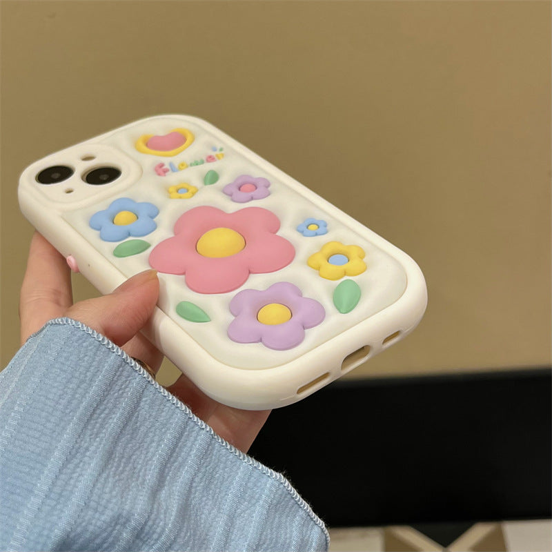 Three-dimensional Flower iPhone Case