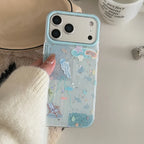 Double-layer Glitter Blue Ocean Jellyfish iPhone Case - Viexta