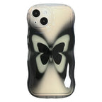 Niche Dizzy Dye Black Butterfly iPhone Case - Viexta