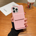 Woven Card Leather iPhone Case - Viexta