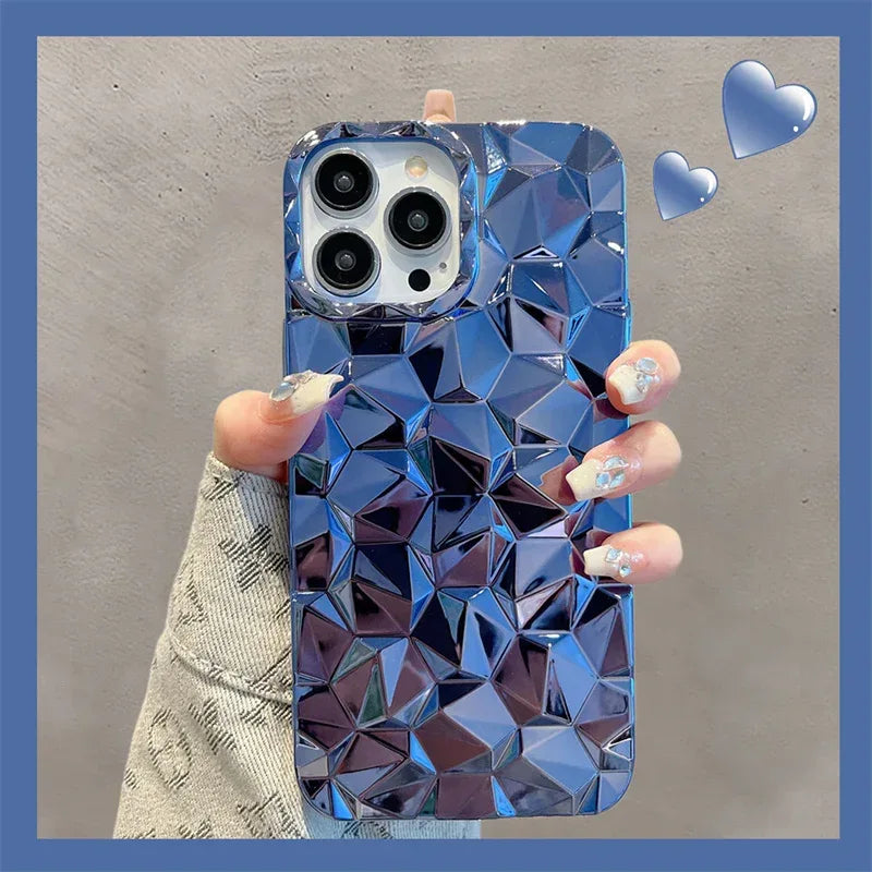 High-grade Diamond Grid Electroplated Silicone Drop-resistant for IPhone - Viexta