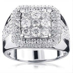 silver-square-diamond-ring - Viexta