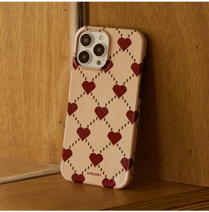 Autumn Winter Retro Heart iPhone Case