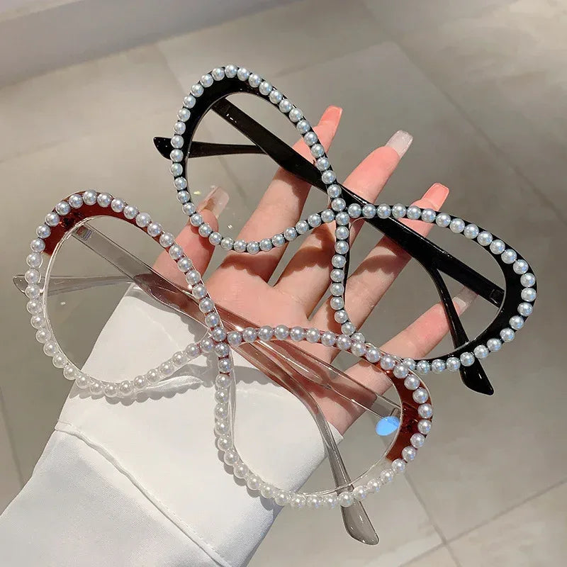 cats-eye-with-pearl-anti-blue-light-glasses - Viexta