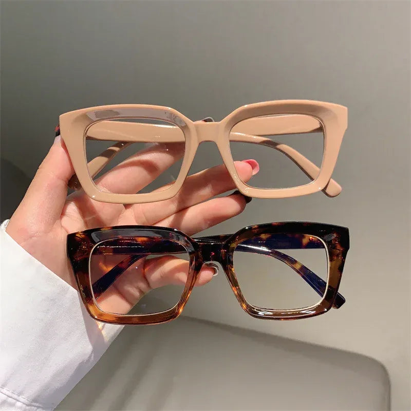Square Frame Street Korean Version Trendy Flat Glasses - Viexta