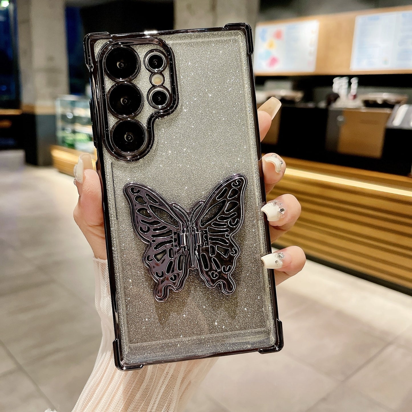 Anti Drop Butterfly Stand iPhone Case