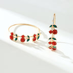 Fruit Series Red Cherry Earrings