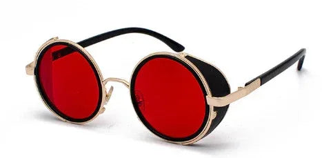 UV400 Retro Metal Round Frame Sunglasses - Viexta