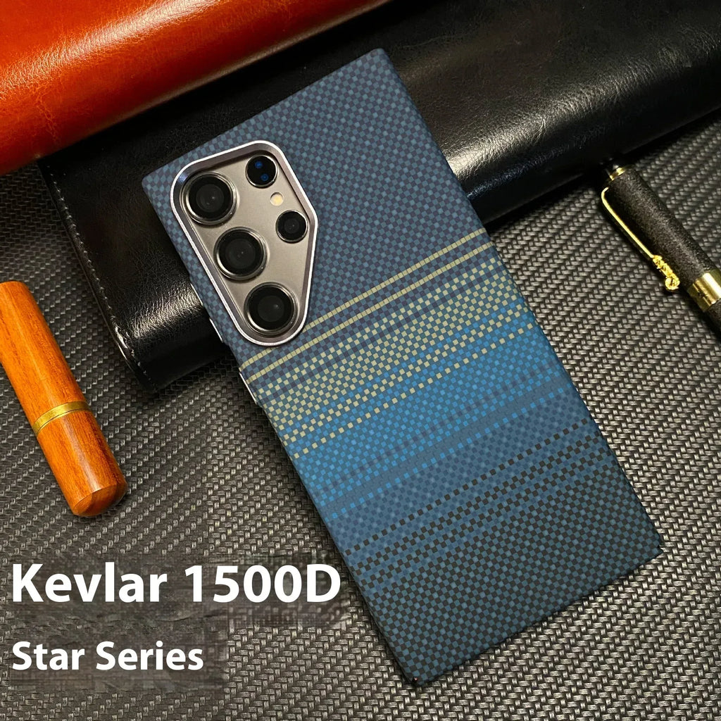 Kevlar Carbon Fiber Magnetic PC Samsung Phone Case - Viexta