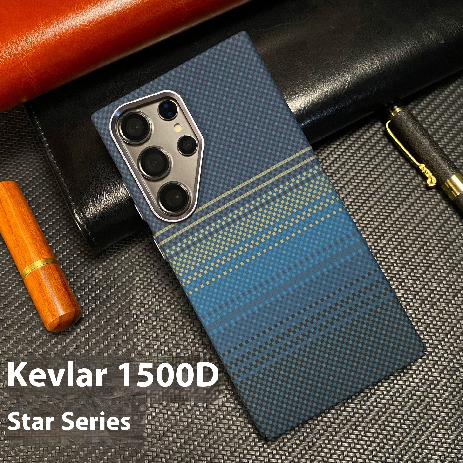 Kevlar Carbon Fiber Magnetic PC Samsung Phone Case