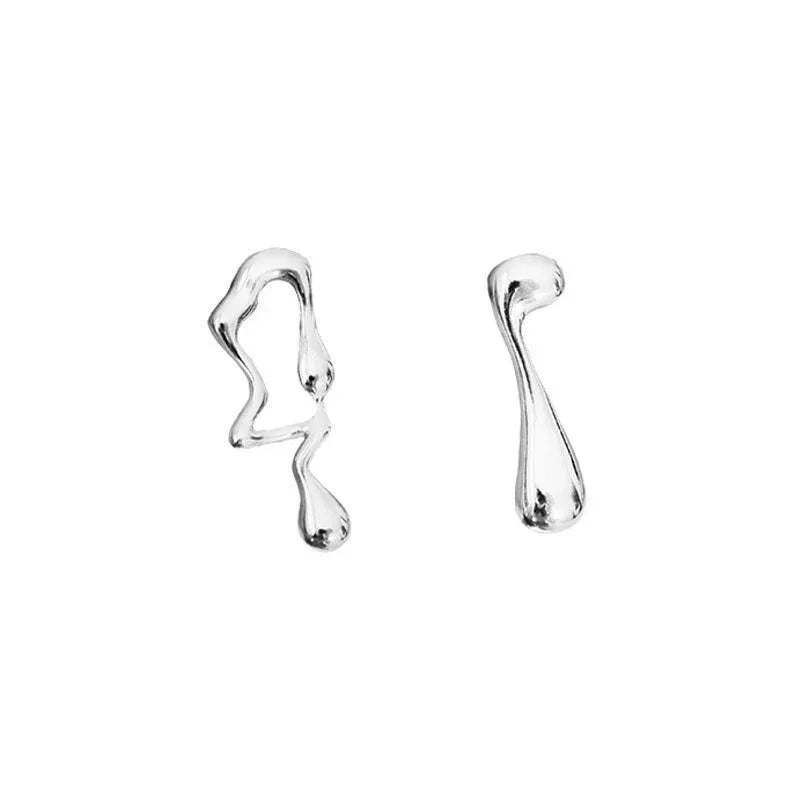 S925 Asymmetric Lava Earrings - Viexta