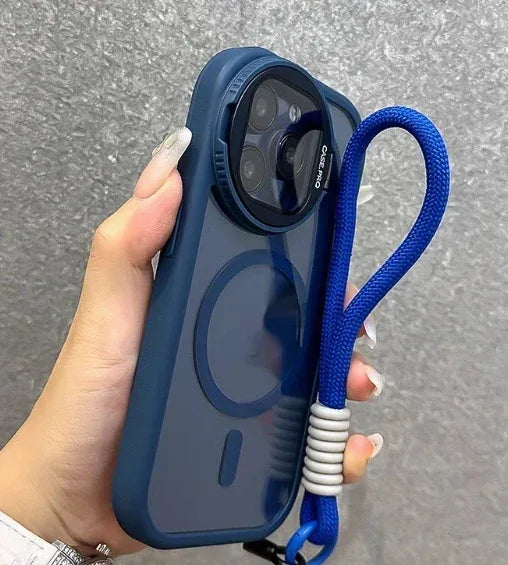Lens Film Bracket Clamshell Full Cover iPhone Case - Viexta