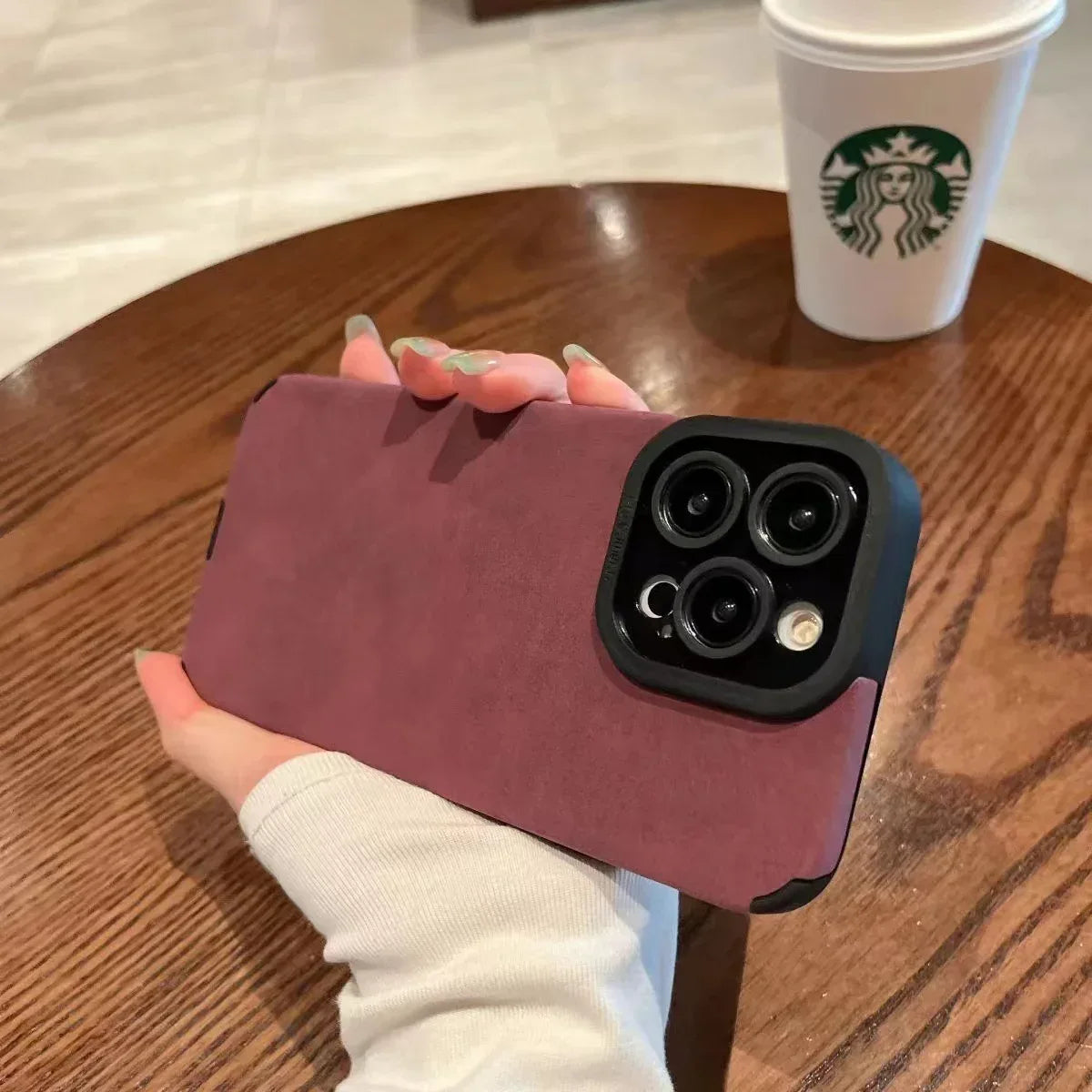 Korean Style Suede Drop-resistant iPhone Case - Viexta