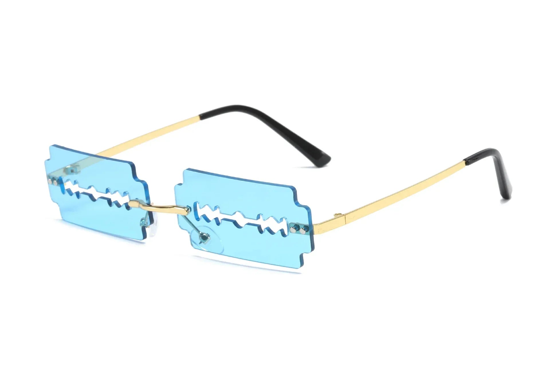 Women's Metal Rimless Sunglasses - Viexta