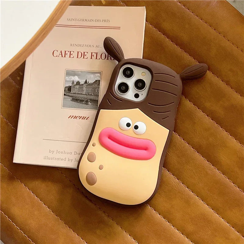 Cartoon Sausage Drop-resistant iPhone Case - Viexta