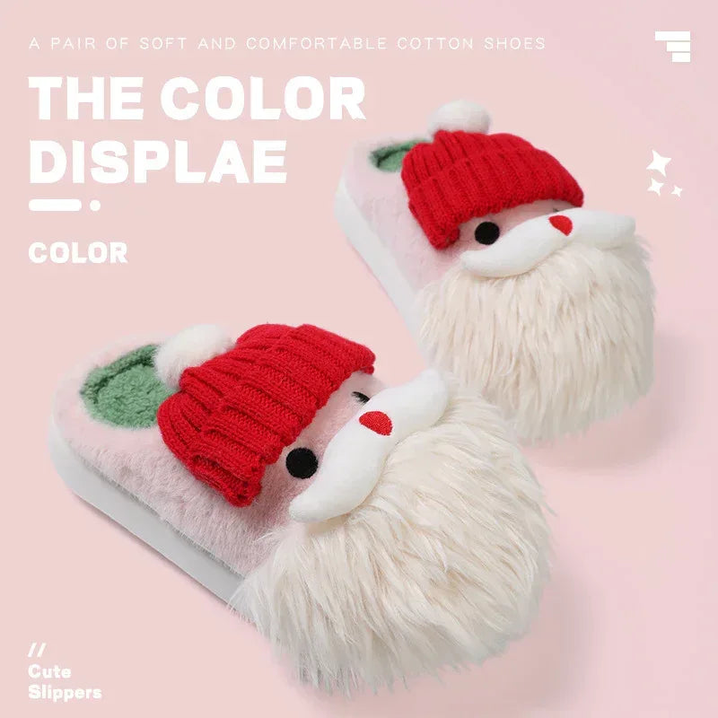 Cute Christmas Santa Claus Home Slippers - Viexta